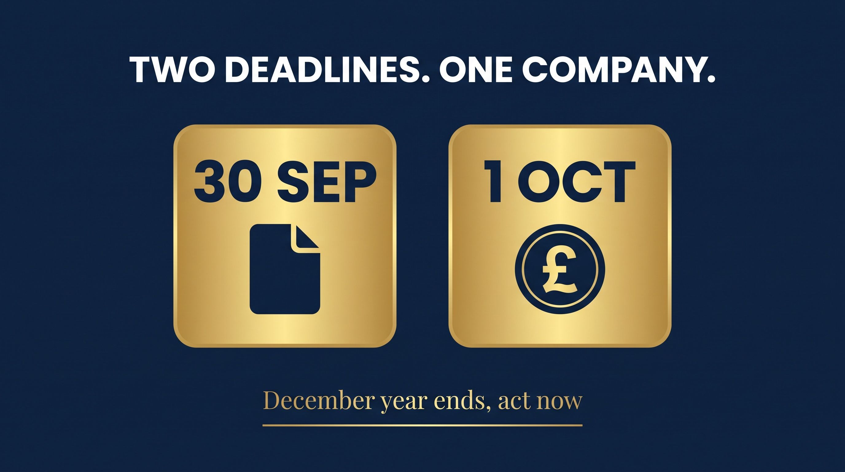 December Year End? Accounts Due 30 September, Corporation Tax 1 October