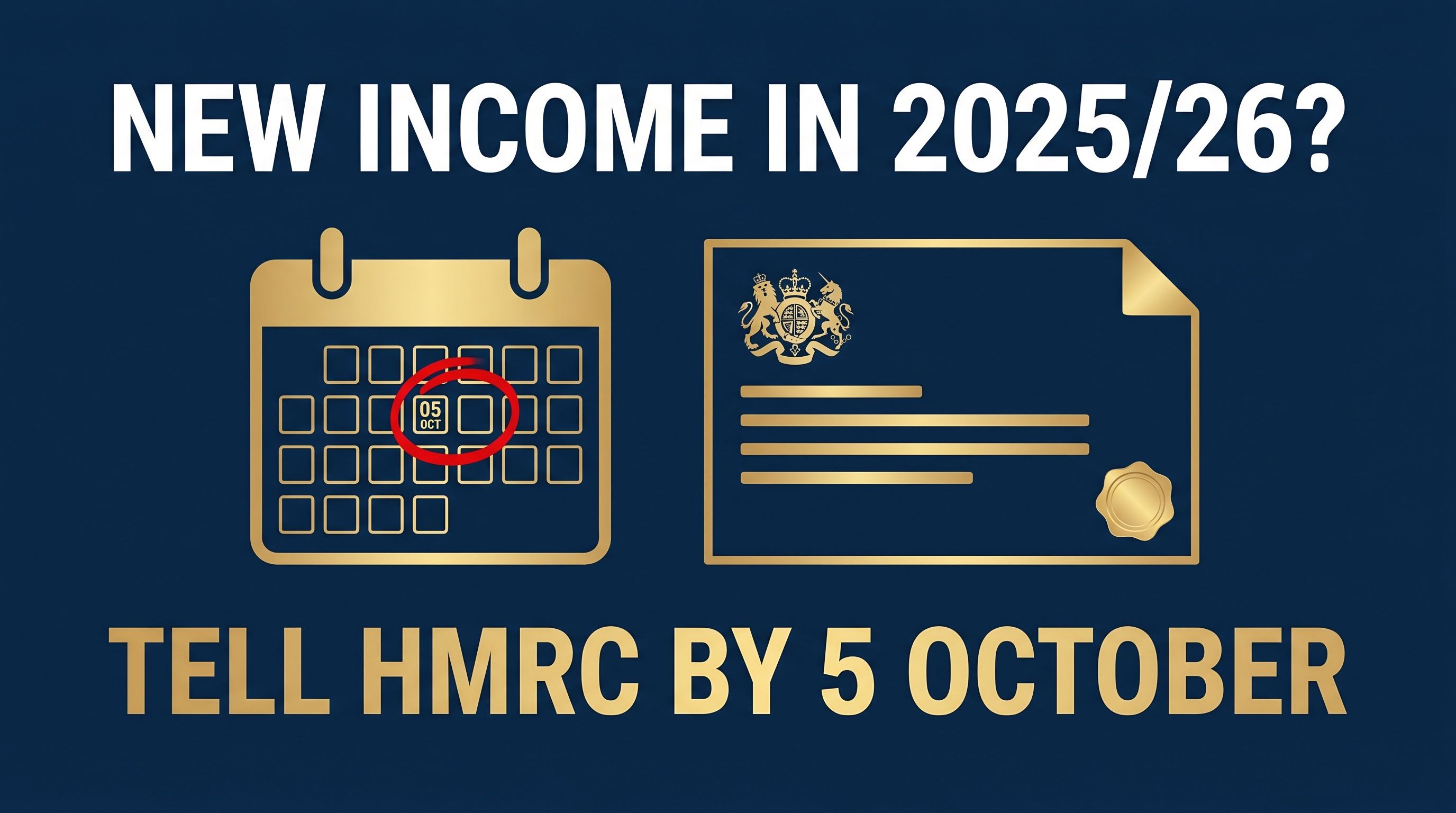 New Income in 2025/26? Register for Self Assessment by 5 October 2026